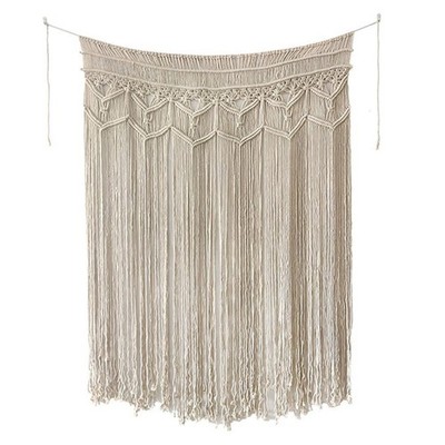 Macrame Wall Hanging Tapestry Woven Fringe Tassels Garland Curtain Party Decor