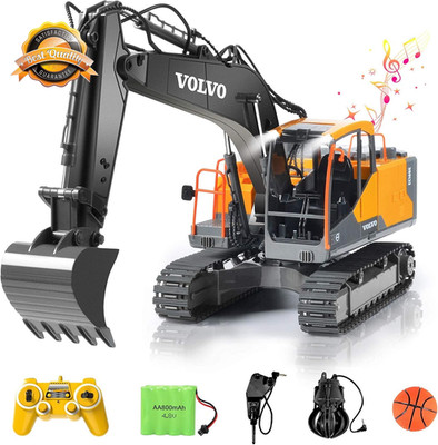 Volvo 1:16 Scale Remote Control Excavator, 17 Channel 3-In-1 Construction Toy wi
