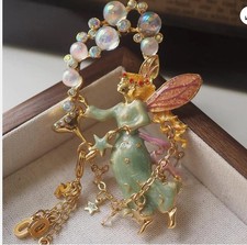 Unique Vintage Art Nouveau Brooch Style Fairy Beauty Shawl Pin Pendant Jewelry