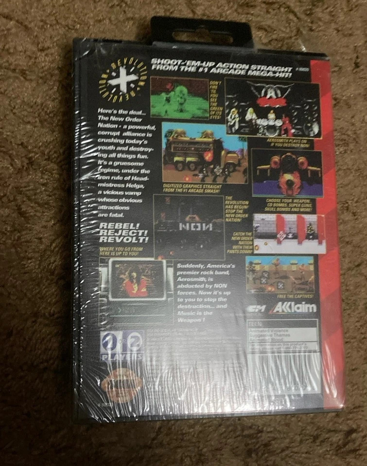 Revolution X Sega Genesis Aerosmith Sealed  - Image 2 of 2