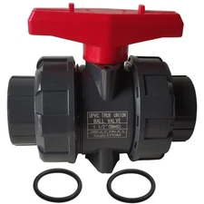 Pvc Union Ball Valve, 1-1/2 Inch (dn40) True Union Full Flow Ball Valve, Astm Ep