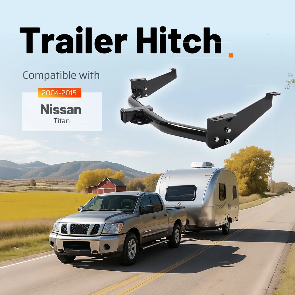 Class 3 Rear Bumper Trailer Hitch 2" Tow Receiver For Nissan Titan 2004-2015 - Image 2 of 4