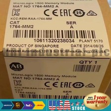 Allen-Bradley 1764-MM2 MicroLogix 1500 16 KB Memory 1764MM2 NEW US Free Tax