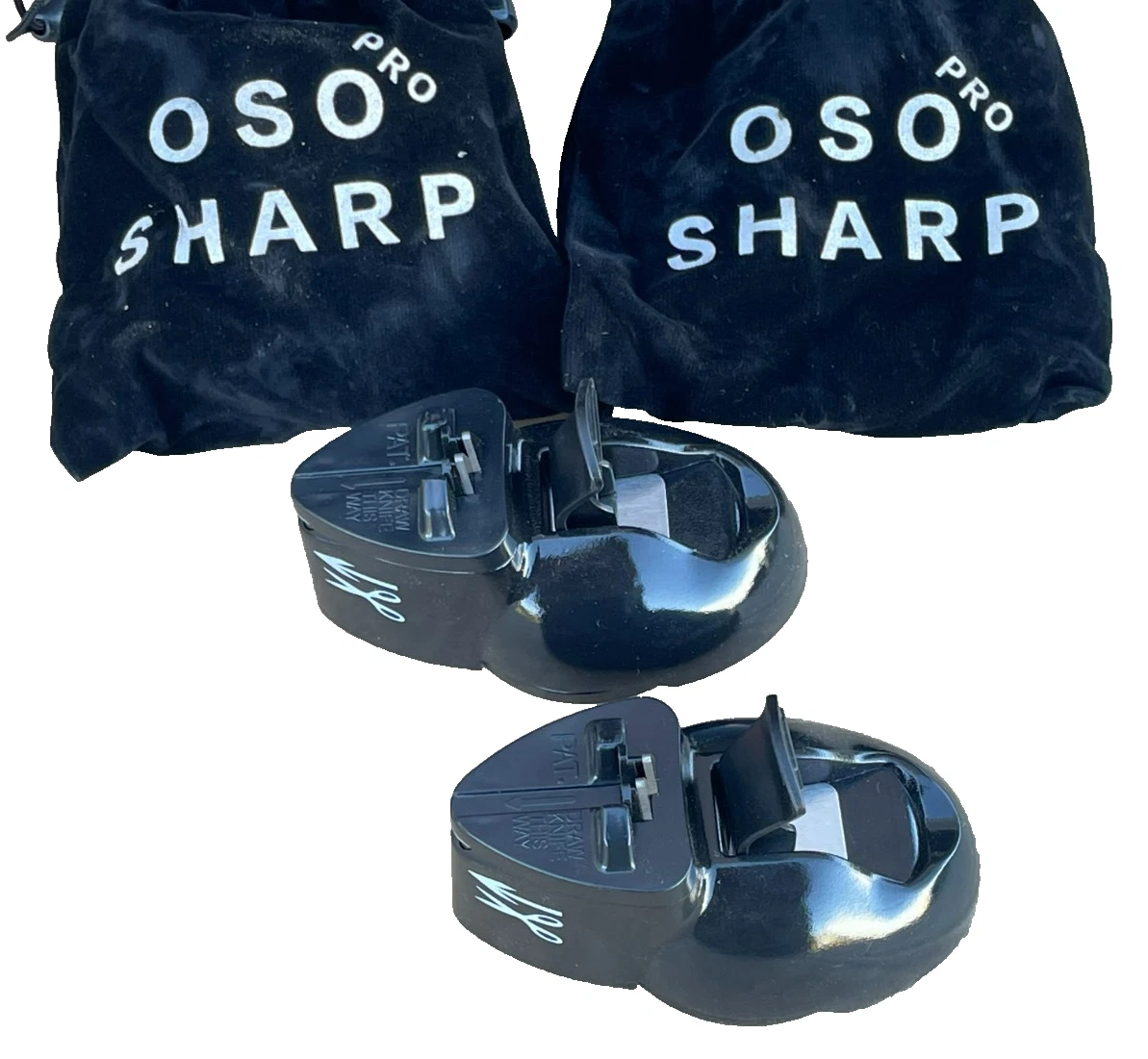 OSO Sharp Pro Knife & Scissor Sharpener Suction Cup Slot for Sharpening (2 Pack)