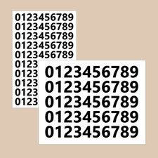Bold Vinyl Numbers Sticker Sheet Black White Red Green For Signs Sign Making