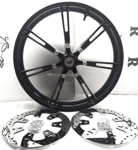 Harley Black Slicer Wheels 21" & 18" , 2 Rotors 09-24 Road Glide Limited Touring - Bild 4 von 11