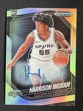 Harrison Ingram 2024-25 Panini Prizm Black Silver Prizm Auto RC #239 -sfz1