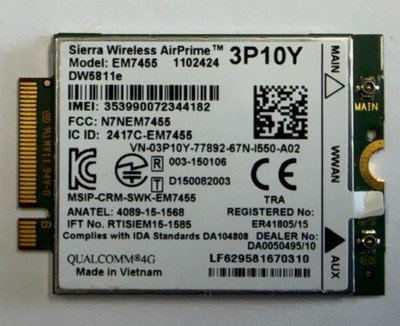 Qualcomm Sierra Wireless Airprime EM7455 DW5811e 4G LTE Modul