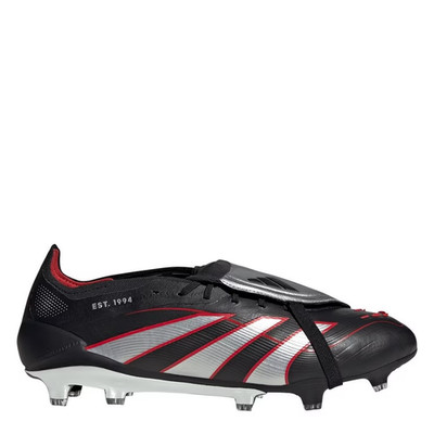 Herren Adidas Predator Elite FT FG Stiefel Silber Schwarz Rot UK 6,5 EU 40 NEU