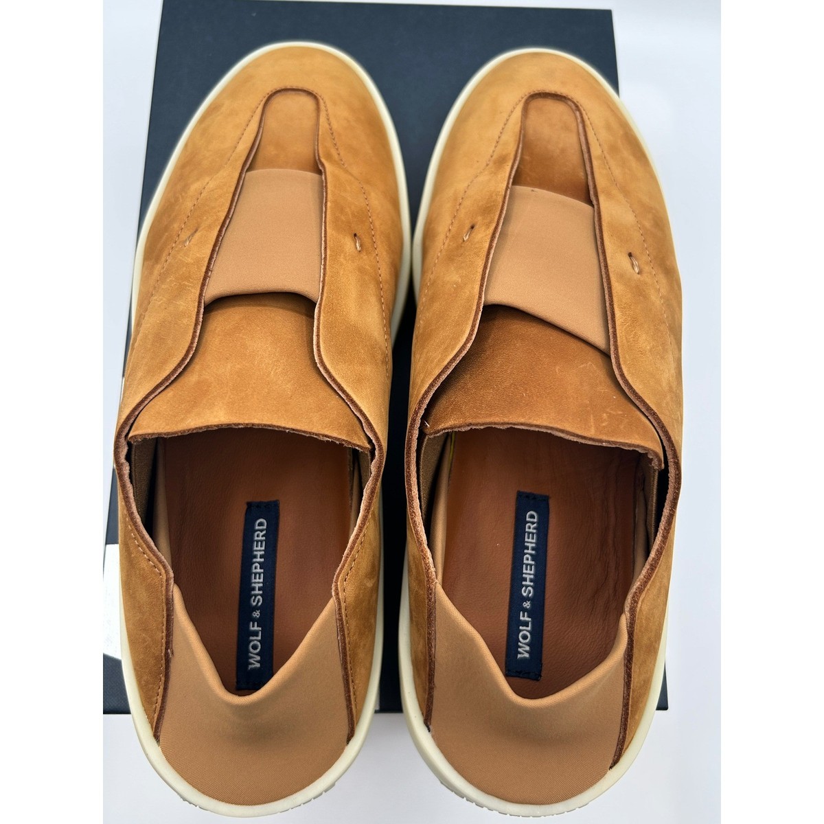 Wolf & Shepherd Mens 7.5 Womens 9 Cruise Ace Slip On Sneaker Tan Sandstorm NIB Wolf & Shepherd Mens 7.5 Womens 9 Cruise Ace Slip On Sneaker  main image 4