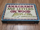 Vintage Anagrams Letters On Wood Tiles Milton Bradley 4719 Game X406