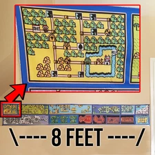 Super Mario Bros. 3 all map screens tapestry 8 foot long retro NES banner flag