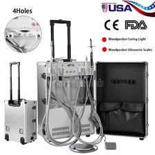 Mobile Dental Delivery Unit Air Compressor Suction Treatment System 4 Holes