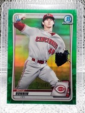 Bryce Bonnin 2020 1st Bowman Draft Chrome Green Refractor 17/99 #BD-74 Reds