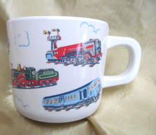 Cath Kidston Childrens'  Melamine Cup Steam Diesel Trains Design Toddler VGC Mug