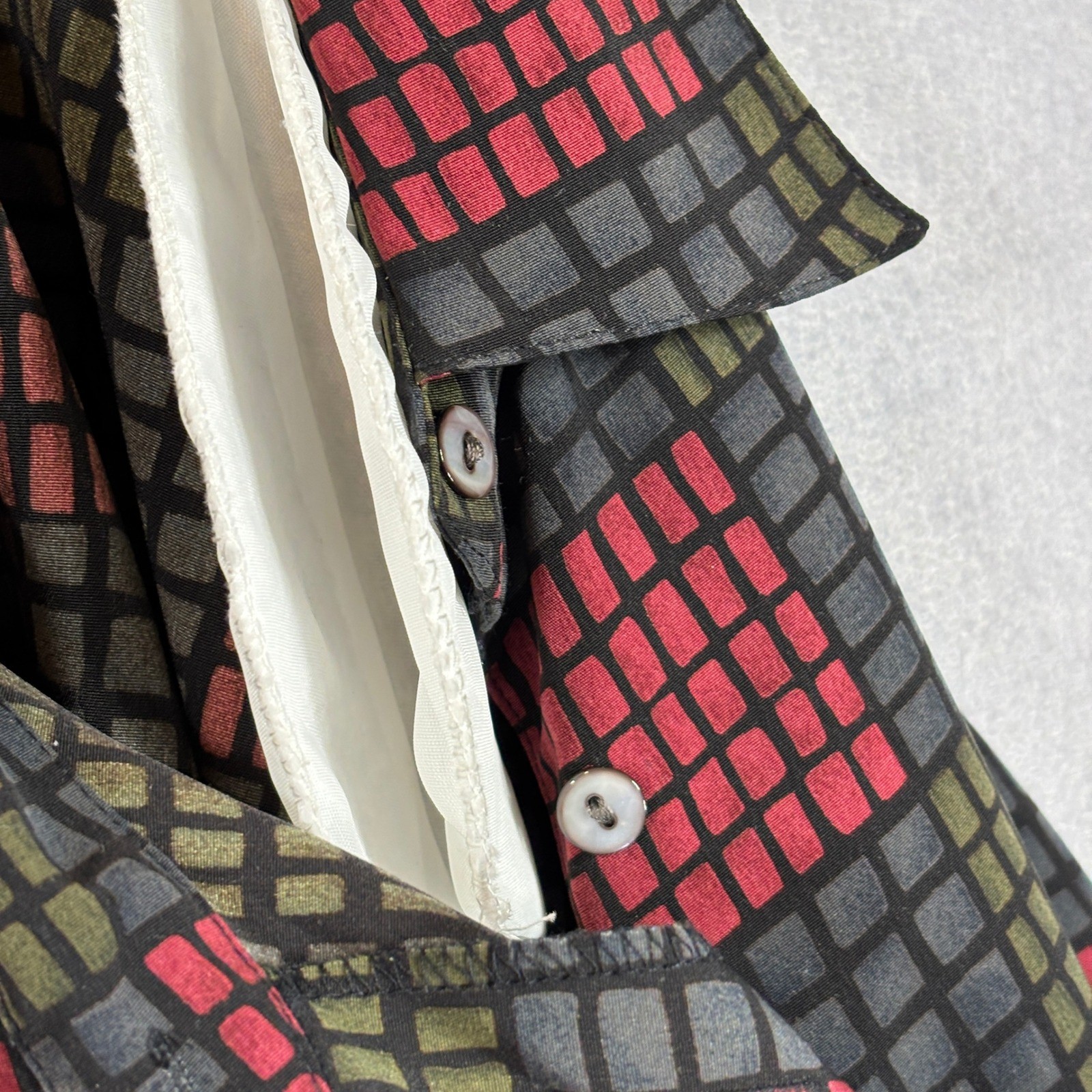 Modern Essentials Womens Geometric Button Down Sh… - image 4