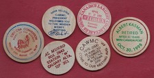 6 Misc Wooden Nickels