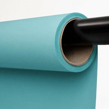 Kate Seamless Paper Backdrop for Photography Solid 106.8''x32.8', Lite Blue