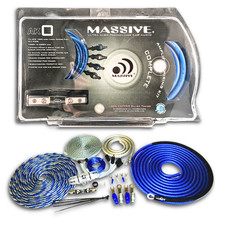 Massive Audio AK-0 1/0 Gauge Amplifier Wiring Kit - O GA OFC Tinned Copper Wire