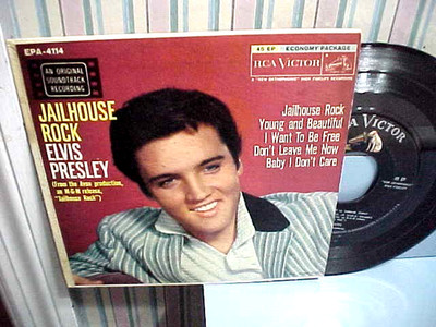 ELVIS PRESLEY -JAILHOUSE ROCK - EPA 4112 - VG++ VINYL & GREAT AUDIO & VG++ COVER