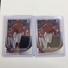 2025 Bowman Chrome Mega Box Mojo Refractor Mike Trout No 1 LA Angels