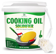 Cooking Oil Solidifier Powder 12oz - Solidifies Up to 2.5 Gallons 34 Cups of ...