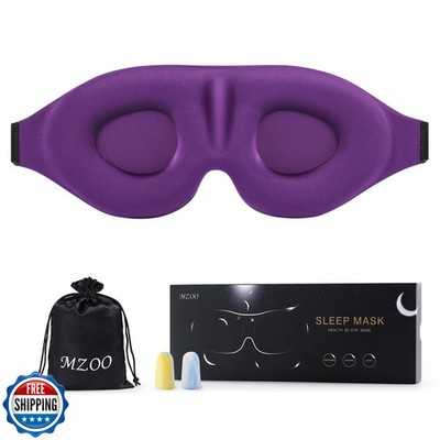 MZOO Sleep Eye Mask for Side Sleeper Men Women, Zero Eye Pressure 3D Sleeping