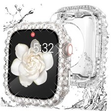 2 in 1 Waterproof Case for Apple Watch 45mm Screen Series 9/8/7 45mm Clear