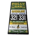 Vintage Polly Motor Oil Sign - Porcelain Prices Service Gas Pump Plate Sign