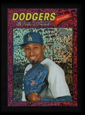 2026 Topps Heritage - Edwin Diaz #36 Chrome Burgandy Sparkle Refractor