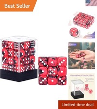 36 Pieces 12mm 6 Sided Mini Dice Set,Two Colours D6 Game Dice Set,6 Sided Sta...