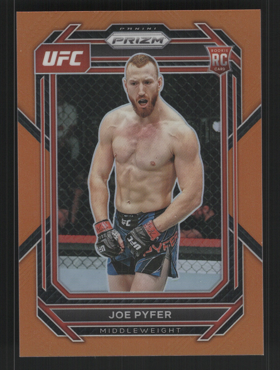 2023 2023 Panini Prizm UFC Joe Pyfer #159 Orange Prizm RC /99