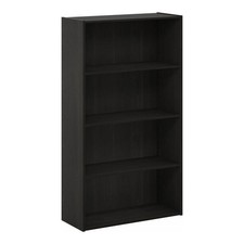 Furinno PASIR Contemporary Engineered Wood 4-Tier Open Shelf in Espresso