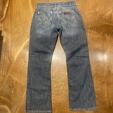 Wrangler Denim Bootcut Women's Size 7/8x32  Cowgirl Blue Jeans 09MWZBU