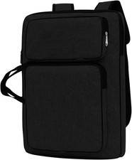 A3 Artist Portfolio Case - Waterproof Art Backpack, Large Capacity, Black Bag