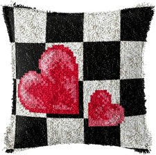 LAPATAIN Latch Hook Kits for DIY Throw Pillow 16.5 x inches, Style B