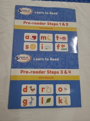 Hooked On Phonics Learn To Read Workbooks Steps 1 Thru 4 (2 Books)