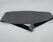 Brooks Brothers Black Silk Striped Formal Tuxedo Waist Sash Adjustable Wedding