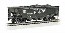 Bachmann 17607 HO Scale 40' Quad Hopper Silver Ser Norfolk & Western #