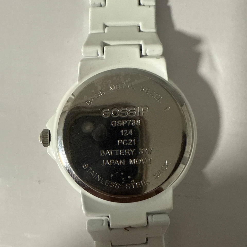 Reloj Pulsera Retro Cuarzo Chisme Blanco Foto 3 de 3