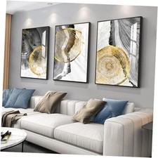 Framed Wall Art Set of 3 Bright Posters Prints, 16" X 24" X 3 pieces Yellow