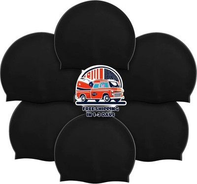 Gorro de natación unisex para adultos, impermeable, paquete de 6 unidades NUEVO