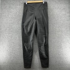 Athleta All Over Gleam Leggings Women Small Gray Faux Leather