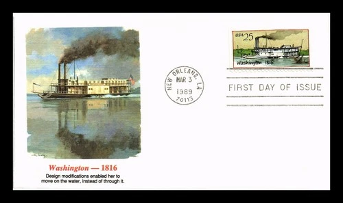 US COVER STEAMBOATS WASHINGTON FIRST DAY ISSUE FLEETWOOD