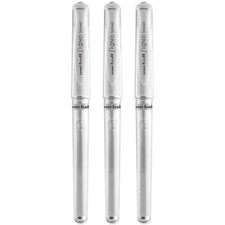 Uni-Ball UM 153 Signo Broad Point Gel Pen - White - Pack of 3
