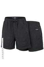 Hollister Men  s Black Drawstring Shorts Size L Textured Elastic Waist Casual