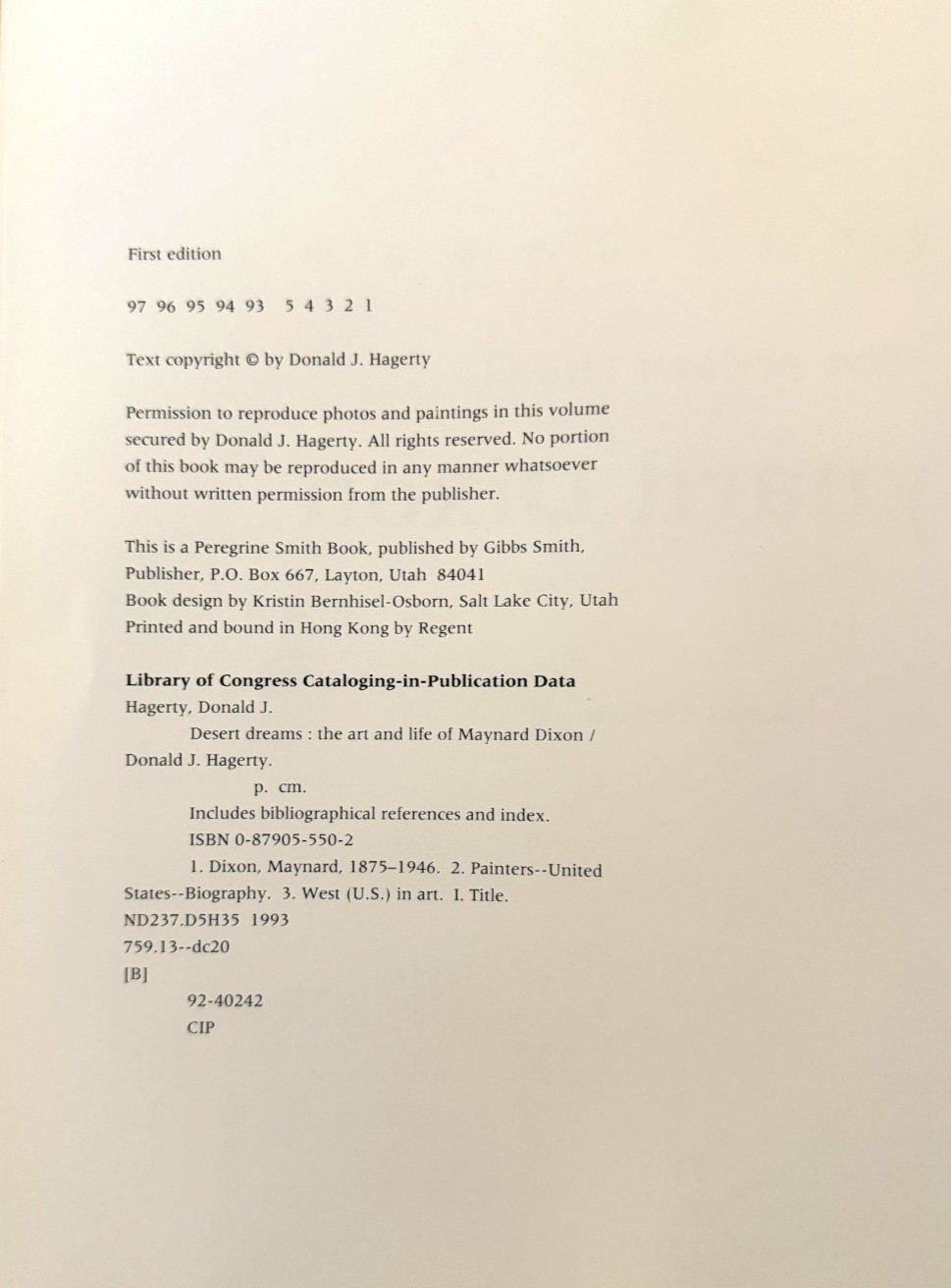 Maynard Dixon Desert Dreams The Art and Life of Maynard Dixon Book 1st Edition