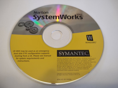Norton System Works Symantec 2001 - CD ONLY