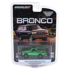 Green CHROME CHASE ~ 1/64 1993 Ford Bronco XLT Greenlight 30452-GREEN