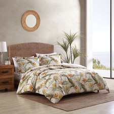 Tommy Bahama - Queen Duvet Cover Set, Cotton Bedding Queen, Off-white/Multi